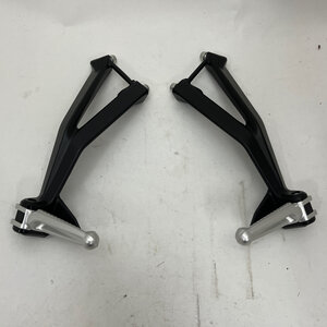 Ducati 848 1098 1198 footpeg holder set black - 82411481AB - 82411491AB