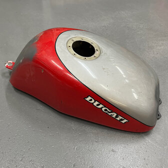 Ducati 750 900 sport Fuel tank - Red - Silver - 58610021AB 