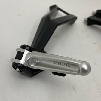Ducati 848 1098 1198 footpeg holder set black - 82411481AB - 82411491AB
