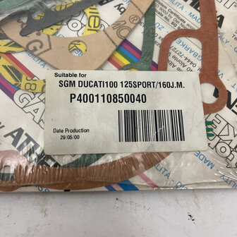 Ducati 125 sport engine gasket kit athena - 075592310