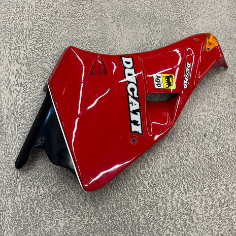 Ducati 851 FAIRING, LH - Red black - 48030011D - 48010011DA